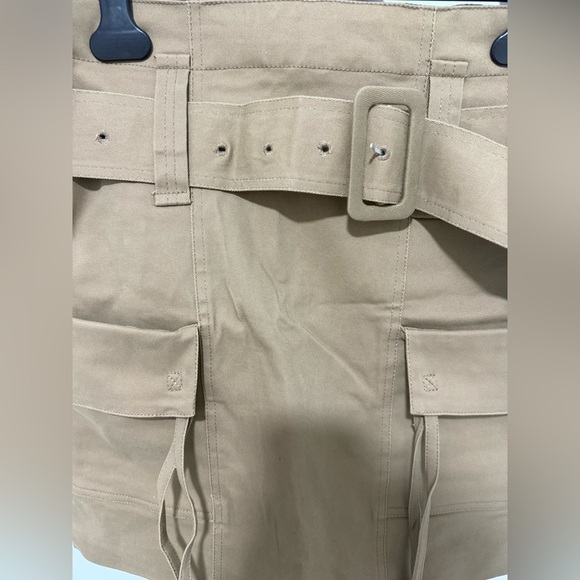 Stylish‎ Tan Skirt with Belt love labels khaki military - Picture 3 of 7